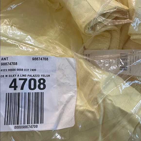 NWT! Anthropologie Maeve Silky A-Line Palazzo Pants in Butter Yellow 🐸🖼️ - Picture 6 of 6